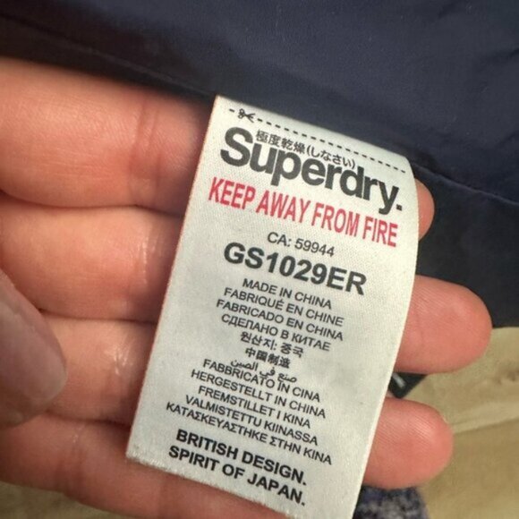 WORN ONCE -SUPERDRY- Canadian Mountain Range Down Parka Jacket - Size 12 Woman - Picture 13 of 15